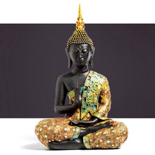 Load image into Gallery viewer, 10/16cm Mini Buddha Statue Thailand Buddha Sculpture Green Resin HandMade Buddhism Hindu Fengshui Figurine Meditation Home Decor
