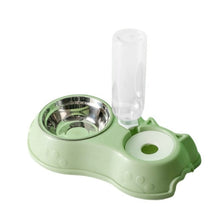 Load image into Gallery viewer, 3 in 1 Stainless Steel Pet Dog Feeder Bowl With Dog Water Bottle Cat Automatic Drinking Cat Food
