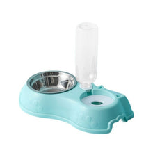 Load image into Gallery viewer, 3 in 1 Stainless Steel Pet Dog Feeder Bowl With Dog Water Bottle Cat Automatic Drinking Cat Food
