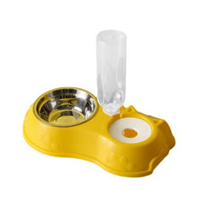 Load image into Gallery viewer, 3 in 1 Stainless Steel Pet Dog Feeder Bowl With Dog Water Bottle Cat Automatic Drinking Cat Food
