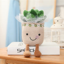 Load image into Gallery viewer, Succulent Plants Plush Stuffed Toys Lifelike Holding Flowers Soft Bookshelf Decor Doll Creative Potted Flowers Pillow for Girls
