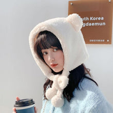 Load image into Gallery viewer, 2021 Newest Skullies &amp; Beanies Cartoon Cute Bear Ear Novelty Hats Keep Warm Winter Outdppr Women Casual Plush Hat Scarf set caps
