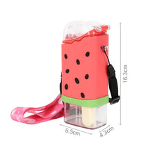 Load image into Gallery viewer, Cartoon Cute Donut Ice Cream Water Bottle Rainbow Creative Square Watermelon Cup Portable Leakproof Children Kettle with Straw
