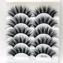 Load image into Gallery viewer, 8 pairs of 25mm mink eyelashes 3D dramatic false eyelashes handmade fluffy eyelashes natural long 25mm eyelash extension
