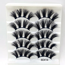 Load image into Gallery viewer, 8 pairs of 25mm mink eyelashes 3D dramatic false eyelashes handmade fluffy eyelashes natural long 25mm eyelash extension
