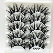 Load image into Gallery viewer, 8 pairs of 25mm mink eyelashes 3D dramatic false eyelashes handmade fluffy eyelashes natural long 25mm eyelash extension
