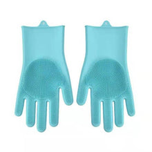 Load image into Gallery viewer, Dishwashing Cleaning Gloves Magic Silicone Rubber Dish washing Gloves for Household Scrubber Kitchen Clean Tool Scrub 1 Pair
