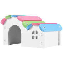 Load image into Gallery viewer, 1Pc Wooden Hamster Animal Hideout Hamster House Double-storey Pet Wooden Hut Play Toy
