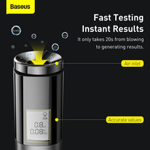 Load image into Gallery viewer, Baseus Automatic Alcohol Tester Professional Breath Tester LED Display Portable USB Rechargeable Breathalyzer Alcohol Test Tools
