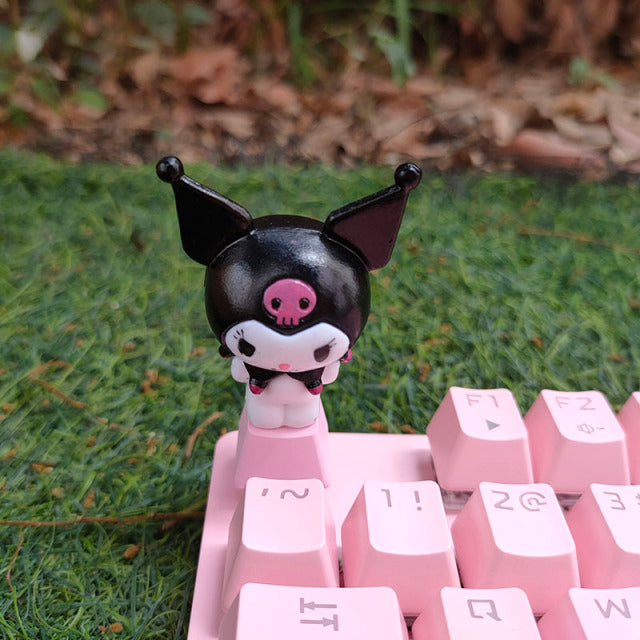 Cartoon Kawaii Keycap Pink Stereo Cute Custom Cherry Mx Mechanical Keyboard Keycaps PBT R4 Single Diy Key Cap Anime