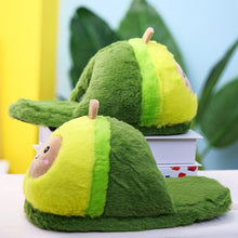 Load image into Gallery viewer, Kawaii Plush Avocado Slippers Fruit Toys Cute Warm Winter Adult Shoes Doll Women Indoor Household Products
