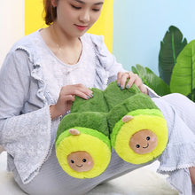 Load image into Gallery viewer, Kawaii Plush Avocado Slippers Fruit Toys Cute Warm Winter Adult Shoes Doll Women Indoor Household Products
