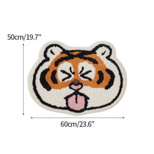 Load image into Gallery viewer, Cartoon Tiger Rug Non-Slip Bedside Carpet Absorbent Bathroom Mat Animals Print Rugs for Kids Room Decor Cute Furry Carpets
