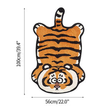 Load image into Gallery viewer, Cartoon Tiger Rug Non-Slip Bedside Carpet Absorbent Bathroom Mat Animals Print Rugs for Kids Room Decor Cute Furry Carpets
