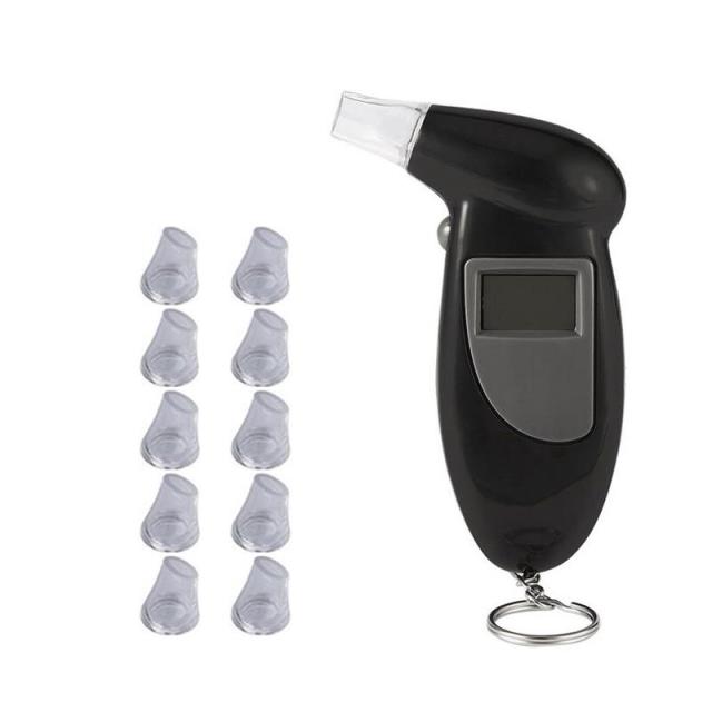 Professional Alcohol Breath Tester Breathalyzer Analyzer Detector Test Keychain Breathalizer Breathalyser Device LCD Screen