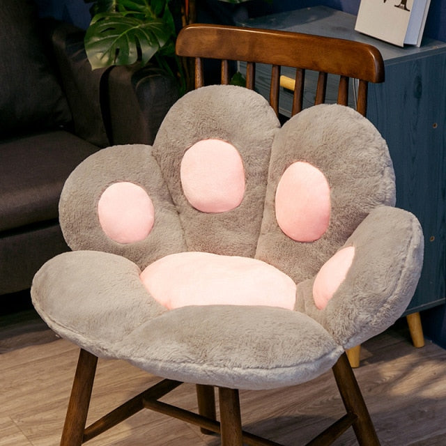 Cat Paw Back Pillows Plush Chair Cushion Animal Child Seat Cushion Sofa Mat Home Sofa Indoor Floor Winter Decor Gift