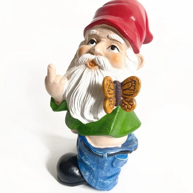 Garden Decoration Outdoor Creative Gnome Patio Ornament Garden Funny Rude Statue Figurine Accessories Desk Decor Gardening Gift