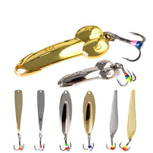 Load image into Gallery viewer, 5-20g Silver Gold Metal Balancers Winter Fishing Lure DD Spoon Bait Wobbler For Trolling Spinner Hard Lure Bass Pike

