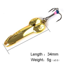 Load image into Gallery viewer, 5-20g Silver Gold Metal Balancers Winter Fishing Lure DD Spoon Bait Wobbler For Trolling Spinner Hard Lure Bass Pike
