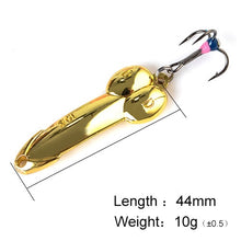 Load image into Gallery viewer, 5-20g Silver Gold Metal Balancers Winter Fishing Lure DD Spoon Bait Wobbler For Trolling Spinner Hard Lure Bass Pike
