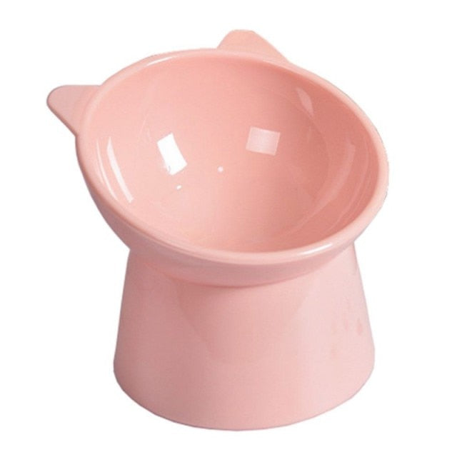 Cat Bowl High Foot Dog Bowl 45°Neck Protector Cat Pet Food Water Bowl Pet Feeding Cup Pet Feeder Bowl