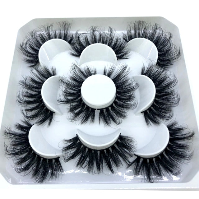 New 5 pairs 8-25mm natural 3D false eyelashes fake lashes makeup kit Mink Lashes extension mink eyelashes
