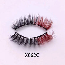 Load image into Gallery viewer, 3D Color False Lashes Ombre Natural Long Colorful Eyelashes Dramatic Makeup Fake Lash Party Colored Lashes for Cosplay Halloween
