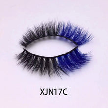 Load image into Gallery viewer, 3D Color False Lashes Ombre Natural Long Colorful Eyelashes Dramatic Makeup Fake Lash Party Colored Lashes for Cosplay Halloween
