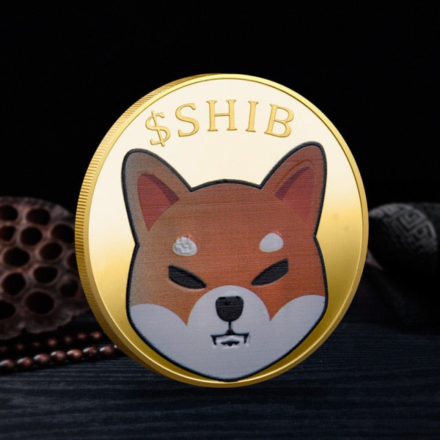 Dogecoin Killer Shiba Inu Coin(SHIB) Souvenir CRYPTO Metal Gold Plated Physical Shib Collectible Coin Doge Killer Souvenir Coins