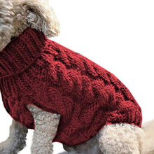 Load image into Gallery viewer, Pet Dog Cat Warm Sweater Clothing Winter Turtleneck Knitted Puppy Clothes Chihuahua Dogs Teddy French Bulldog Vest Clothes
