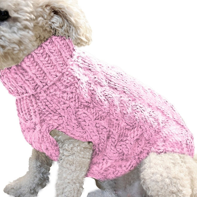 Pet Dog Cat Warm Sweater Clothing Winter Turtleneck Knitted Puppy Clothes Chihuahua Dogs Teddy French Bulldog Vest Clothes