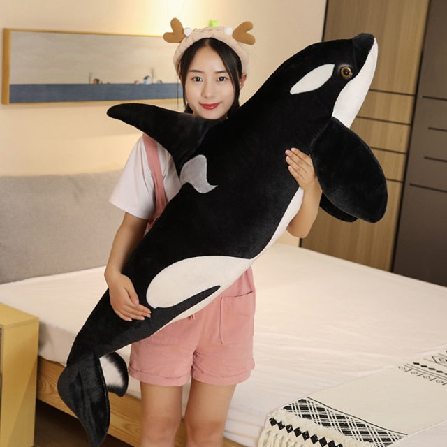 Killer Whale Plush Toys Stuffed Orcinus Orca Fish Doll Shark Cartoon Soft Sleep Pillow Kids Funny Gift