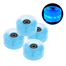 Load image into Gallery viewer, 4Pack Quad Roller Skate Wheels Light Up Bearings for Double Row Skating Grip Bearings Parts Free Rollerskate
