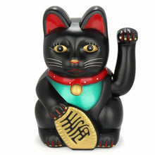 Load image into Gallery viewer, Chinese Feng Shui Beckoning Cat Wealth White Waving Fortune/ Lucky Cat 6&quot;H Gold Silver Best Gift for Good Luck Kitty Decor
