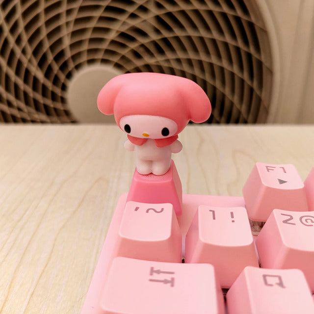 Cartoon Kawaii Keycap Pink Stereo Cute Custom Cherry Mx Mechanical Keyboard Keycaps PBT R4 Single Diy Key Cap Anime