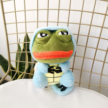 Load image into Gallery viewer, 25-28cm Anime PEPE Sad Frog Cosplay Stuffed Toys Kawaii Room Decor Frog Pepe Plush Doll
