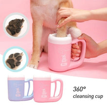 Load image into Gallery viewer, Outdoor portable pet dog paw cleaner cup soft silicone foot washer clean dog paws one click manual quick feet wash cleaner
