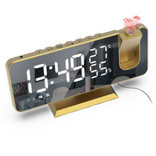 Load image into Gallery viewer, LED Digital Alarm Clock Watch Table Electronic Desktop Clocks USB Wake Up FM Radio Time Projector Snooze Function 2 Alarm
