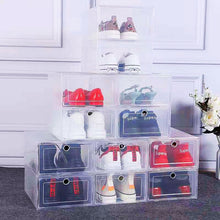 Load image into Gallery viewer, 6pcs/Set Fold Plastic Shoes Case Thickened Transparent Drawer Case Plastic Shoe Boxes Stackable Box Shoe Organizer Shoebox
