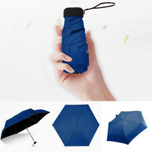 Load image into Gallery viewer, Women Luxury Lightweight Umbrella Black Coating Parasol 5 Fold Sun Rain Umbrella Unisex Travel Protable Pocket Mini Umbrella
