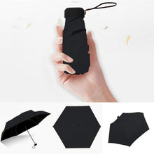 Load image into Gallery viewer, Women Luxury Lightweight Umbrella Black Coating Parasol 5 Fold Sun Rain Umbrella Unisex Travel Protable Pocket Mini Umbrella
