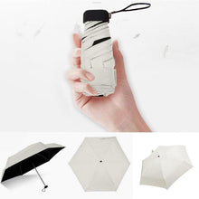 Load image into Gallery viewer, Women Luxury Lightweight Umbrella Black Coating Parasol 5 Fold Sun Rain Umbrella Unisex Travel Protable Pocket Mini Umbrella

