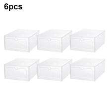 Load image into Gallery viewer, 6pcs/Set Shoe Organizer Shoe box Fold Plastic Shoes Case Thickened Transparent Drawer Case Plastic Shoe Boxes Stackable Box
