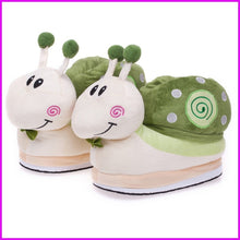 Load image into Gallery viewer, Gary Snail Winter Warm Home Slippers Women Slides Cute Funny Snail Shoes Cartoon Slippers Indoor Flat Flip Flops Casual House Plush Shoes
