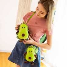 Load image into Gallery viewer, Cartoon Avocado Plush Kawaii Toys Soft Stuffed Fruits Creative New Female Mulit Style Shoulder Bag for Children Kids Gift Toys

