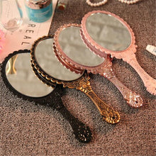 Load image into Gallery viewer, Vintage Carved Handheld Vanity Mirror Makeup Mirror SPA Salon Makeup Vanity Hand Mirror Handle Cosmetic Compact Mirror for Women
