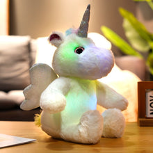 Load image into Gallery viewer, Kawaii Glowing Unicorn Plush Toy Soft Stuffed Animal Unicorn Doll Cute Peluche Pillow LED Light Source Christmas Girl Gifts

