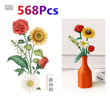 Load image into Gallery viewer, 456Pcs LOZ MINI Blocks Loques 3styles ETERNAL FLOWERS Rose Lavender Diy Toys Put In Bottel Home Exhibition Funny Creative Gift
