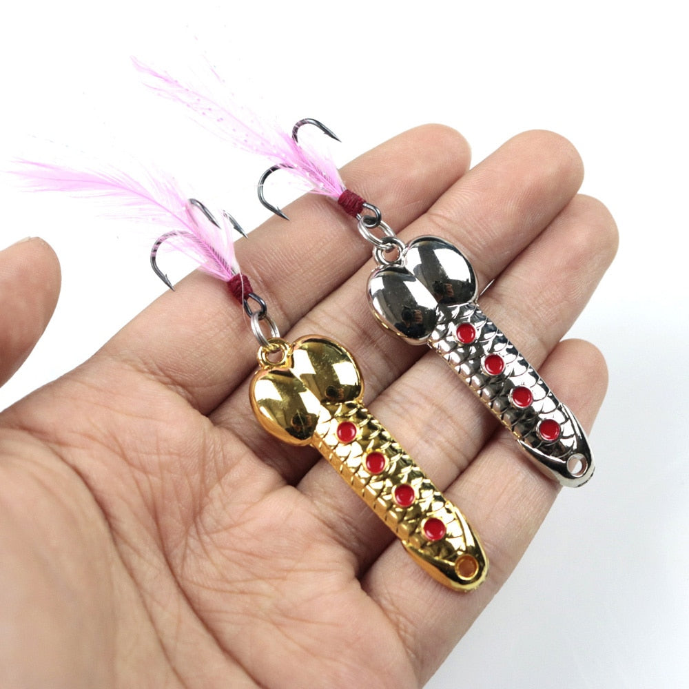 LUSHAZER DD Rotating Metal Spinner Spoon Fishing Lure Hard Baits 5g7g10g Spoon Fishing Lures Fishing Tackle father dad uncle grandpa gift