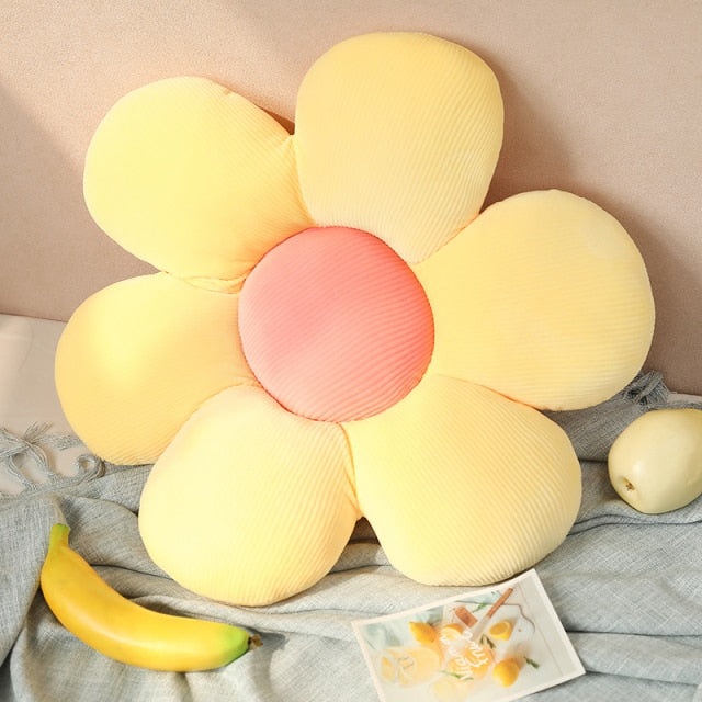 Colorful Flower Pillow Plush Toy Soft Fluffy Cartoon Stuffed Doll Sofa Chair Cushion Girly Throw Pillow Kids Birthday Gifts